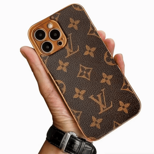 AAOO SOFT LUXURY IPHONE HÜLLE MIT GOLDENEM RAND