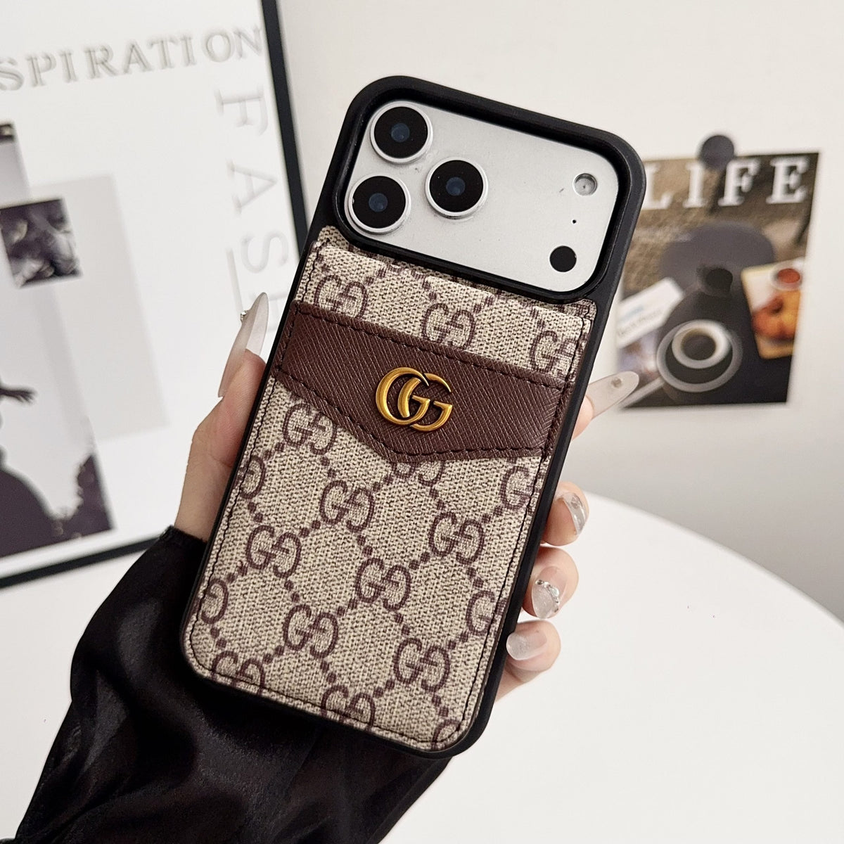 AAOO Kartenhalter-Handyhülle für iPhone 12-17