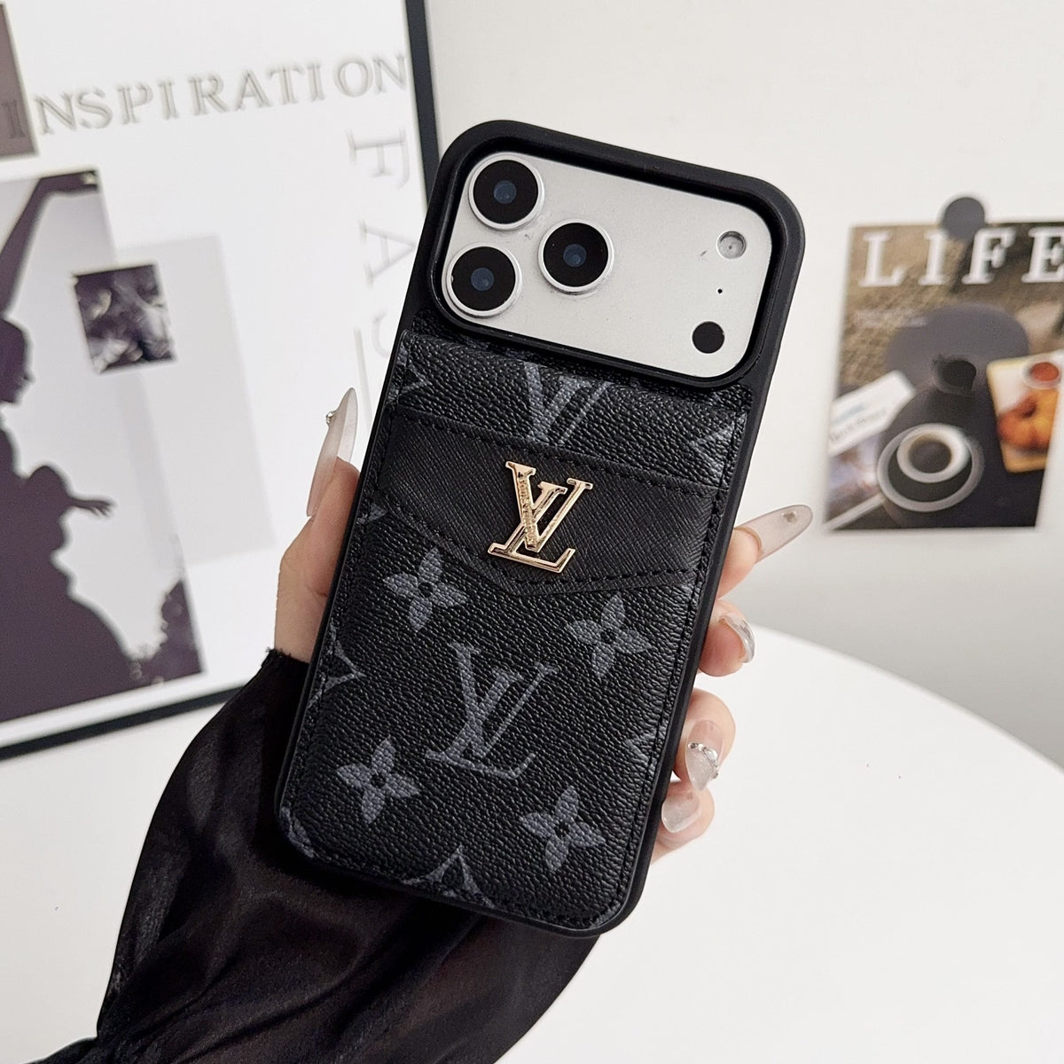 AAOO Kartenhalter-Handyhülle für iPhone 12-17