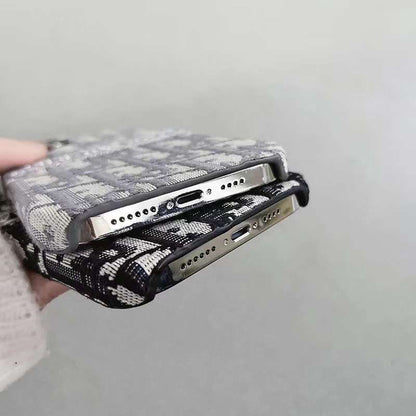 AAOO Luxuriöse vertikale, genähte Gürtel-Handyhülle für iPhone
