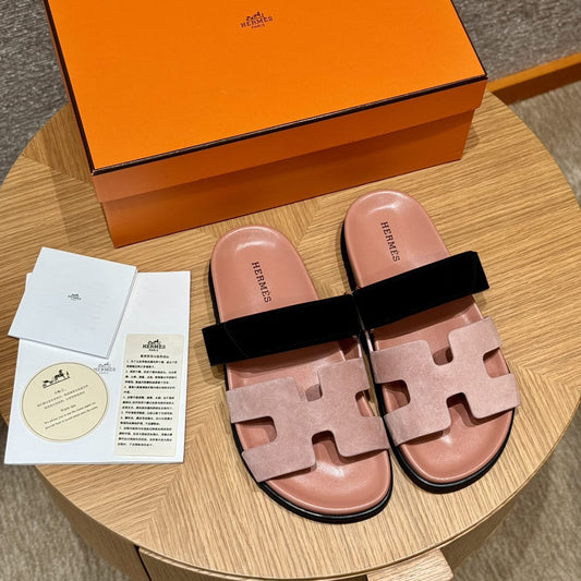 AAOO Sandales Chypre Rose & Noir