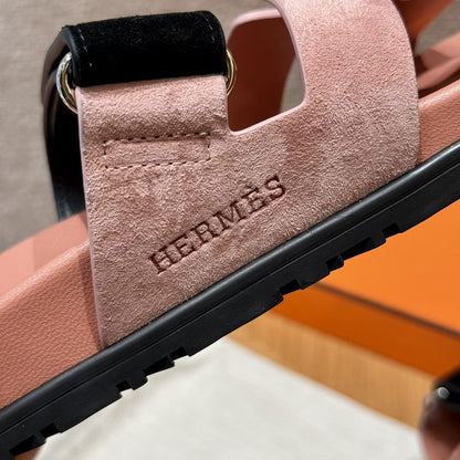 AAOO Sandalen Zypern Rose & Schwarz
