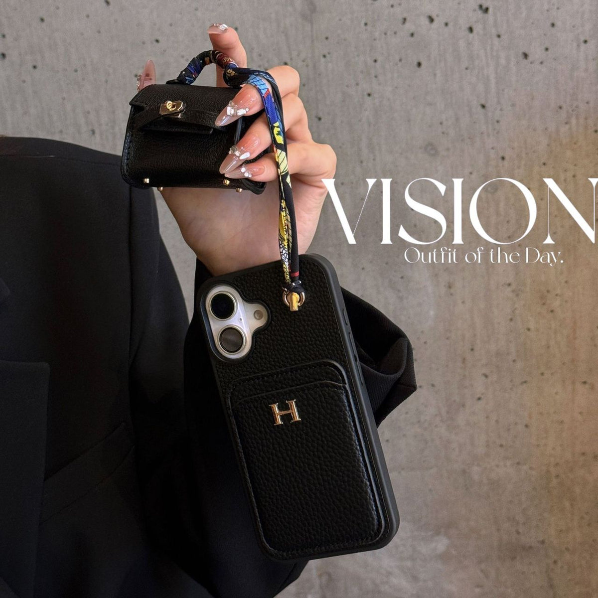 AAOO Luxuriöse Handyhülle mit AirPods Case für iPhone 14-17
