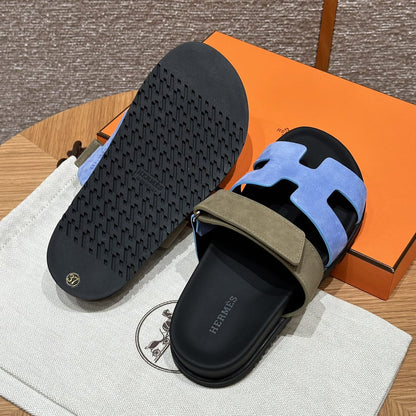 AAOO Sandalen Zypern Blau Khaki