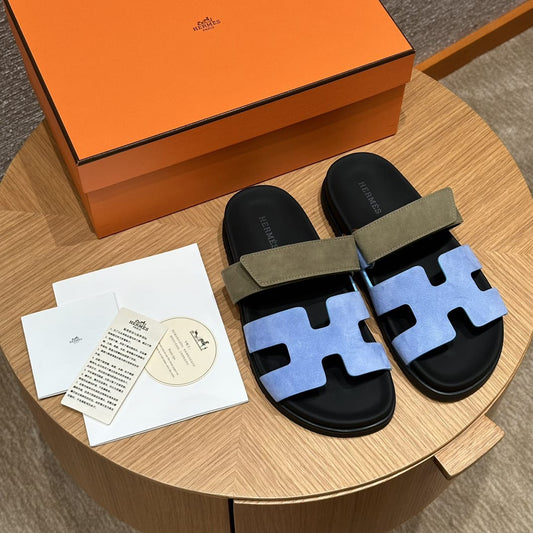 AAOO Sandales Chypre Bleu Kaki