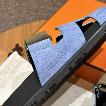 AAOO Sandalen Zypern Blau Khaki