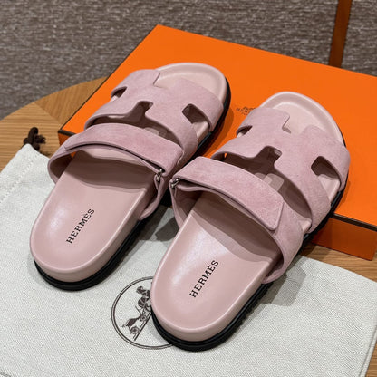 AAOO Sandales Chypre Rose Daim