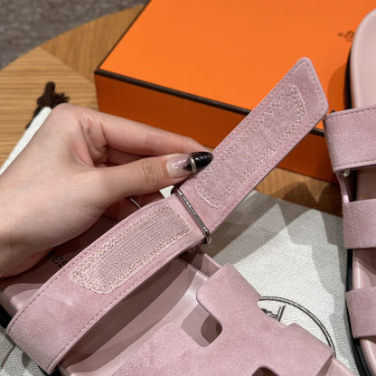 AAOO Sandales Chypre Rose Daim