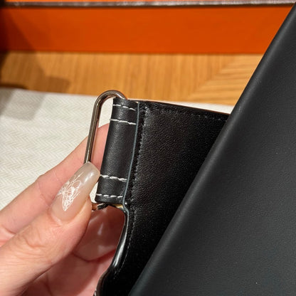 AAOO Sandales Chypre Noir Ébène Couture Blanche