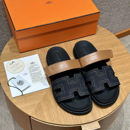 AAOO Sandalen Chypre Jean & Camel
