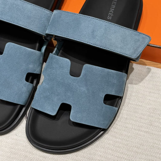 AAOO Sandales Chypre Bleu Daim