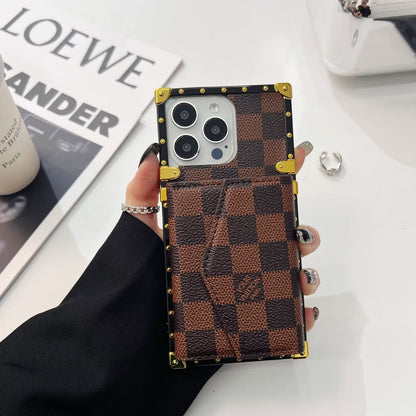 AAOO Luxury CANVAS LEATHER CARD HOLDER – Phone Case – With Strap