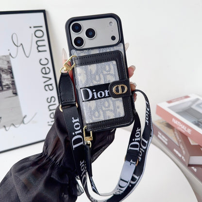 AAOO Leather Phone Case With Card Wallet And Strap For iPhone 17 16 15 14