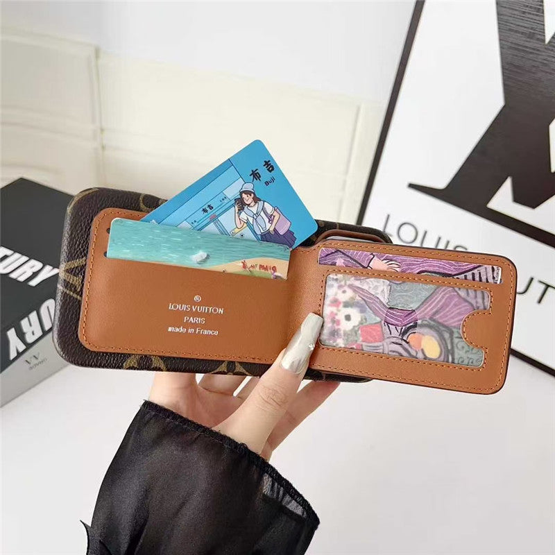AAOO Leather Card Holder Phone Case For iPhone 13-17