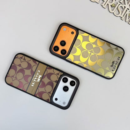 AAOO Klassische Signature Stoff iPhone Hülle Luxus Design Handyhülle
