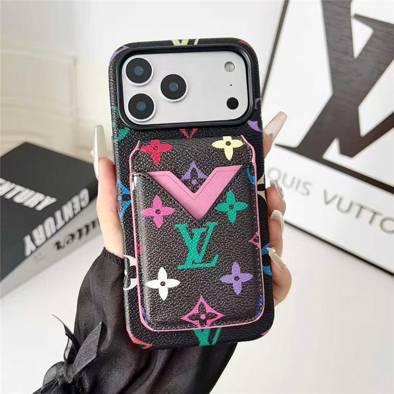 AAOO Leather Card Holder Phone Case For iPhone 13-17