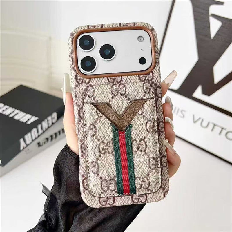 AAOO Leather Card Holder Phone Case For iPhone 13-17