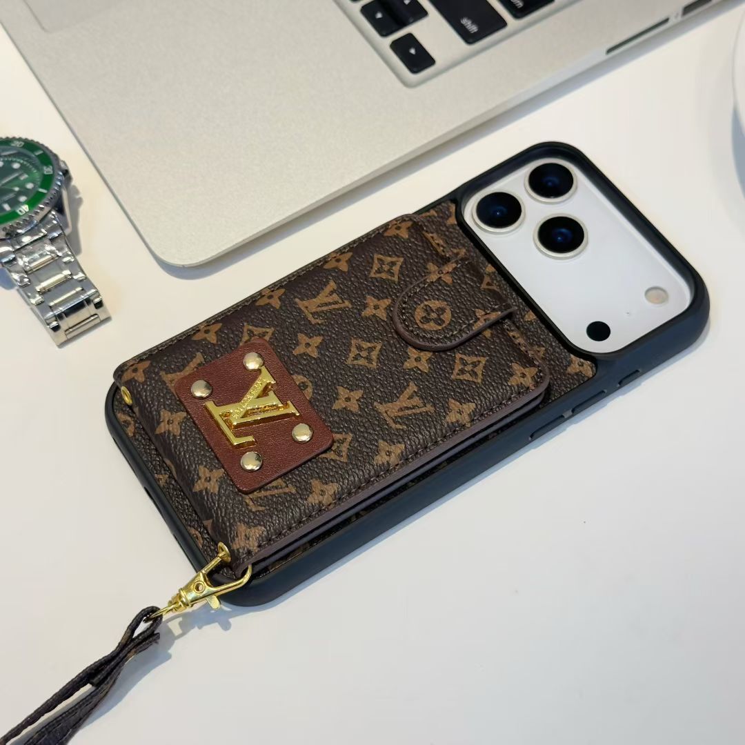 AAOO Luxury Leather Phone Case Card Holder For iPhone 18 17 16 15 14