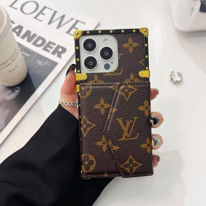 AAOO Luxury CANVAS LEATHER CARD HOLDER – Phone Case – With Strap