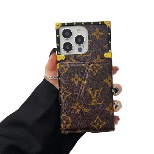AAOO Luxury CANVAS LEATHER CARD HOLDER – Phone Case – With Strap