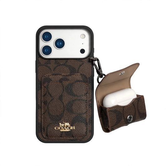 AAOO Luxury Phone Case with Detachable Earbud Pouch
