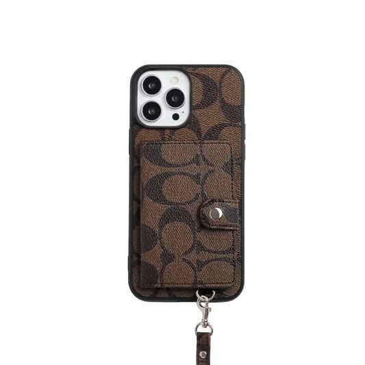 AAOO Card Bag Leather Chain iPhone Case
