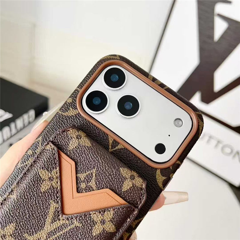 AAOO Leather Card Holder Phone Case For iPhone 13-17