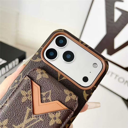 AAOO Leather Card Holder Phone Case For iPhone 13-17