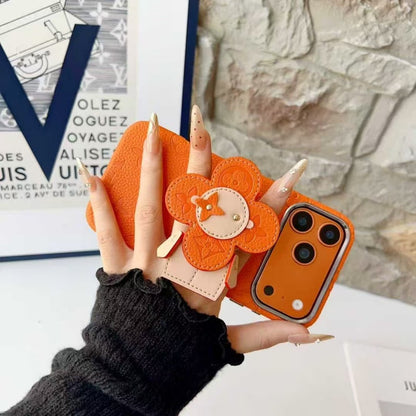 AAOO Premium Leder Handyhülle mit drehbarem Ständer für iPhone 13-17 Serie