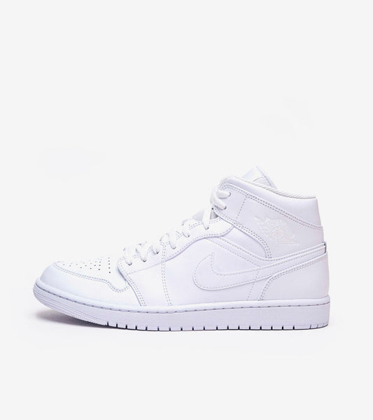 AAOO Jordan 1 Mid Triple White