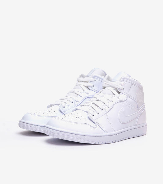 AAOO Jordan 1 Mid Triple White