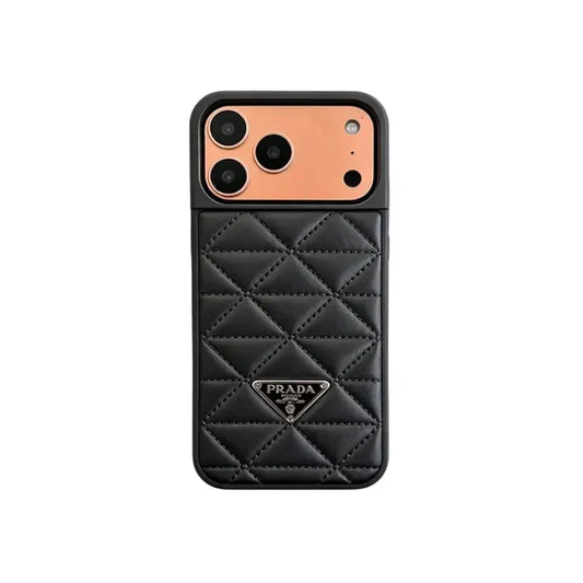 AAOO Luxury Quilted Leather iPhone Case