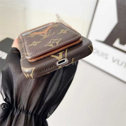 AAOO Leather Card Holder Phone Case For iPhone 13-17