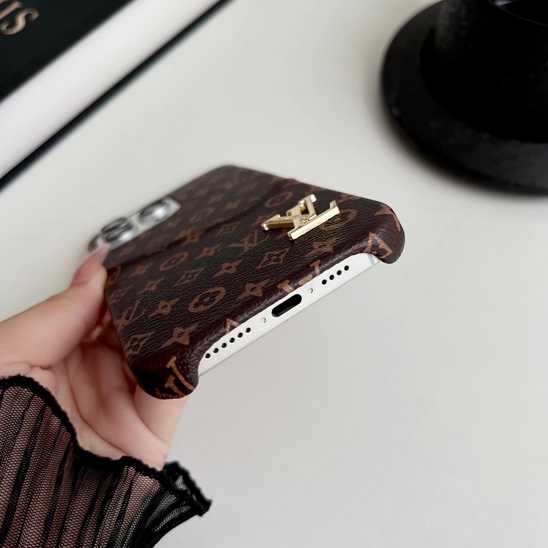 AAOO Klassische Leder iPhone Hülle Kartenhalter