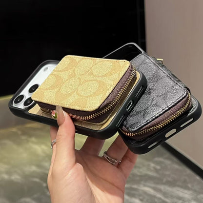 AAOO Luxus-Leder Handyhülle mit Kartenhalter für iPhone 12-17