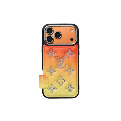 AAOO Gradient Crystal Leder Handyhülle für iPhone 13-17