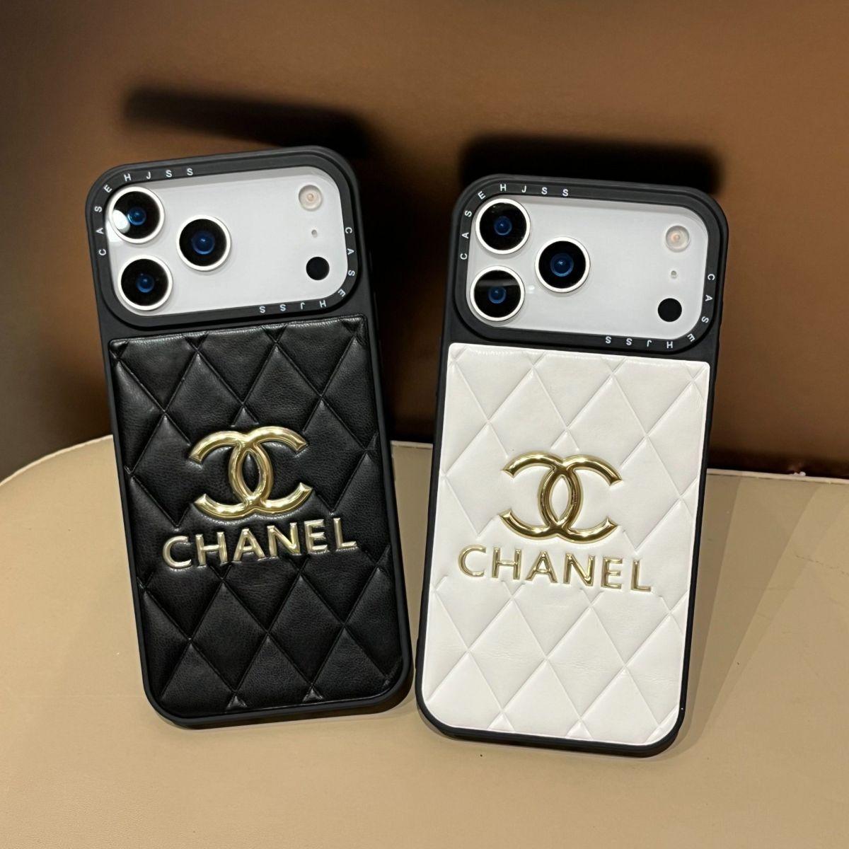 Luxury Classic Quilted Leather Chanel Phone Case for iPhone 13-18 Pro & Pro Max