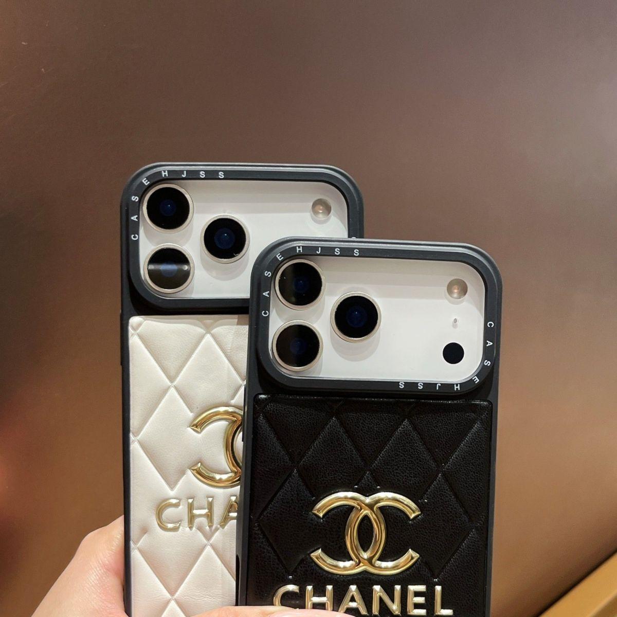 Luxury Classic Quilted Leather Chanel Phone Case for iPhone 13-18 Pro & Pro Max