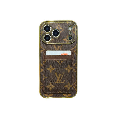 AAOO Luxury Phone Case with Card Holder For iPhone 12-17 Series