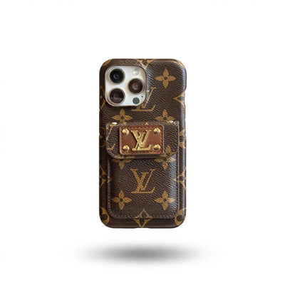 AAOO Canvas Back Card Holder Klassische Signature Leder iPhone Hülle
