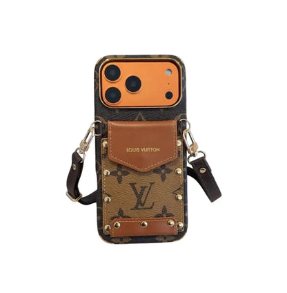 AAOO Luxury Phone Case with Strap For iPhone 17/ 16/ 15/ 14