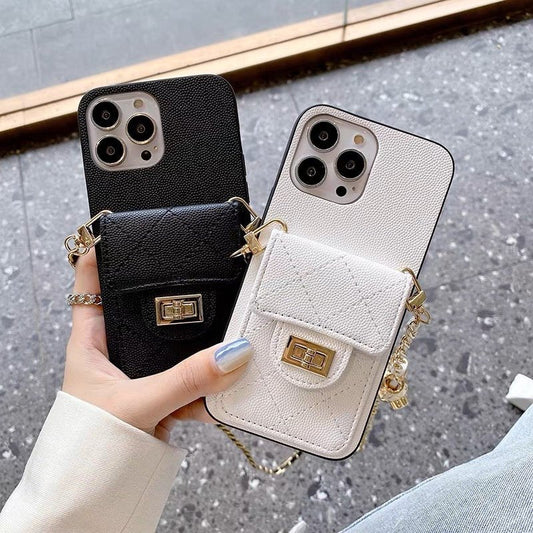 AAOO Luxury Purse iPhone Case With Crossbody Strap
