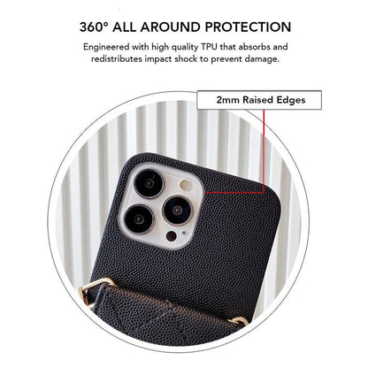 AAOO Luxury Purse iPhone Case With Crossbody Strap