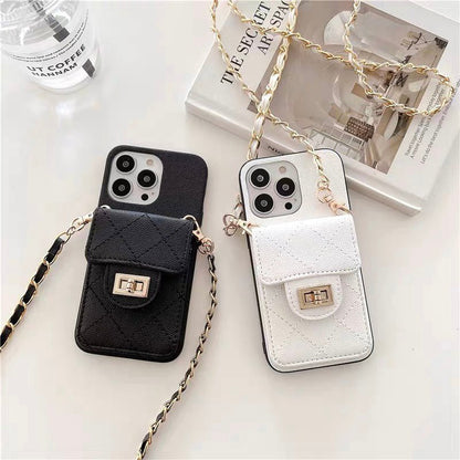 AAOO Luxury Purse iPhone Case With Crossbody Strap
