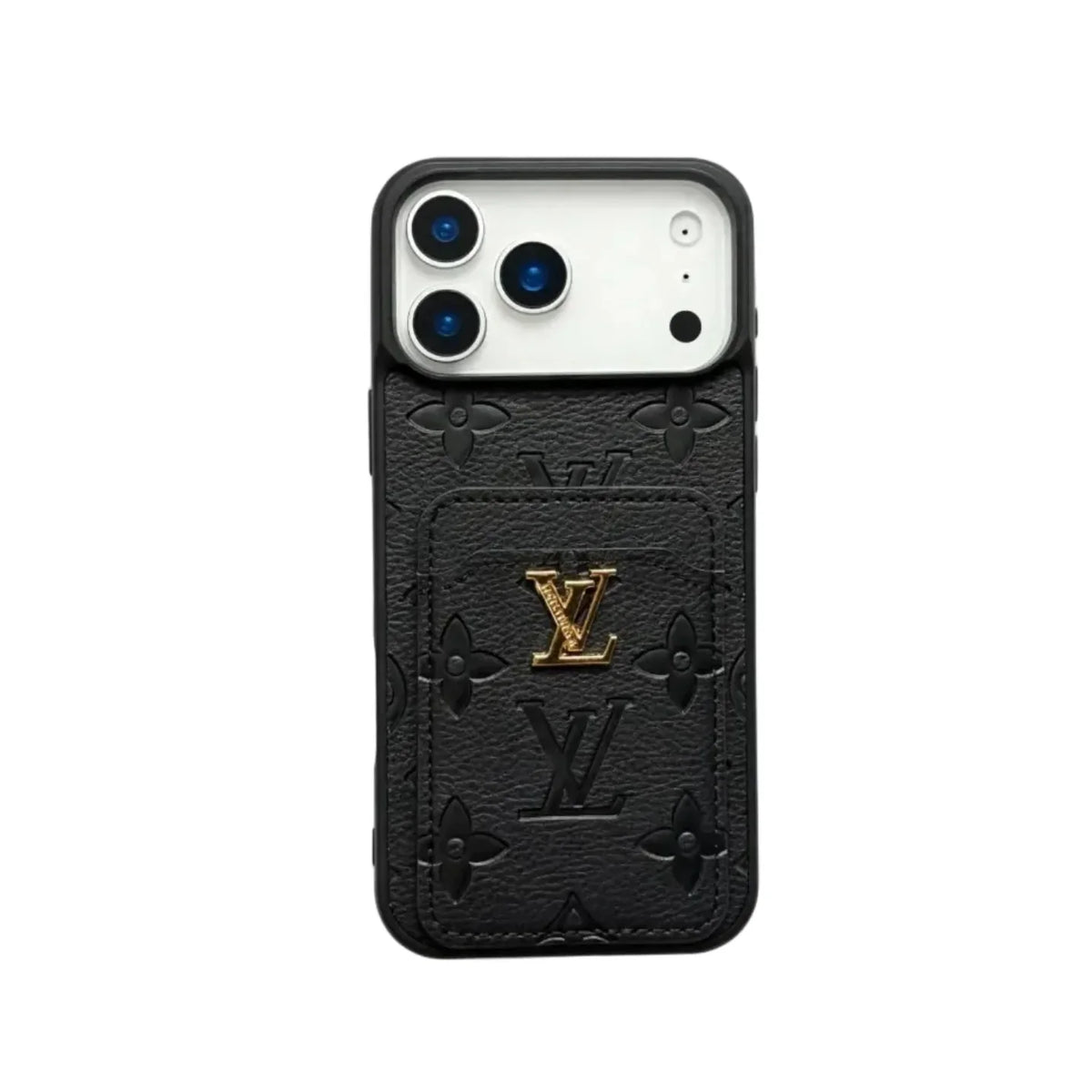 AAOO Premium Textured Phone Case with Integrated Card Slot for iPhone 12-17 Series