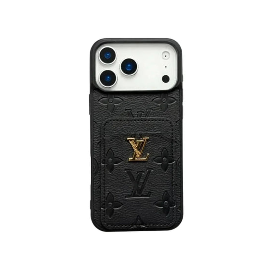 AAOO Premium Textured Phone Case with Integrated Card Slot for iPhone 12-17 Series