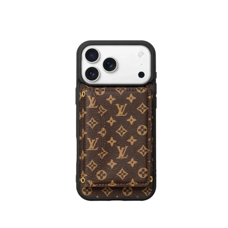 AAOO Luxury Card Holder Wallet Style Phone Case for iPhone 12-17 Series
