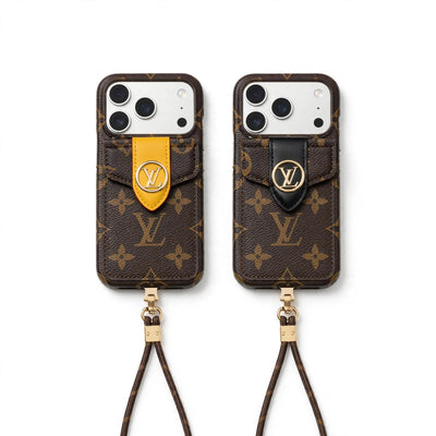 AAOO Luxury Leather Wallet Card Holder Phone Case For iPhone 13-17 Series