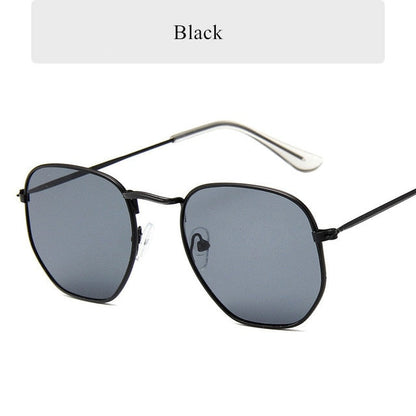 AAOO Vintage Polygon Sunglasses Women Men Metal Frame Sun Glasses Ladies UV400 Female Luxury Polygonal Sunglass Male