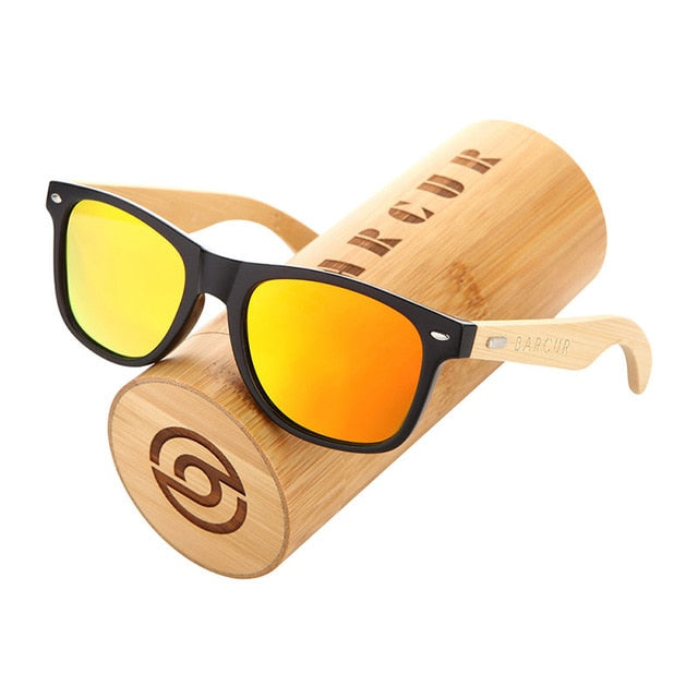 AAOO Polarized Bamboo Sunglasses Men Wooden Sun glasses Women Wood Glasses Oculos de sol masculino